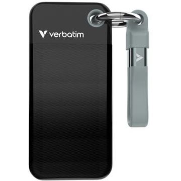 Verbatim Stocare externa SSD de buzunar Verbatim, 256 GB, USB Tip-C, 3.2 Gen 2,  Negru-Gri