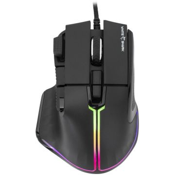 White&nbsp;Shark Mouse White Shark GM-9006 MARROK  12000dpi, RGB, Negru