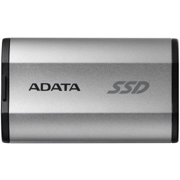 Adata SSD Extern ADATA SD810, capacitate 1TB, USB 3.2 Type C, 20Gb/s, Argintiu