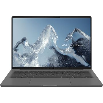 Asus Laptop ASUS Zenbook A14 UX3407NA, Procesor Qualcomm Snapdragon X2 Elite X2E-88-100, 14 inch, WUXGA OLED, 32GB LPDDR5X, 1TB SSD, Qualcomm Adreno, Windows 11 Home, Gri
