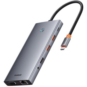 BASEUS USB HUB 13-in-1 Hub Baseus PortalJoy Series, USB-C, HDMI, DisplayPort, Gri