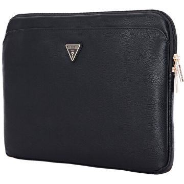Guess Husa laptop Guess Husa cu Fermoar pentru Laptop Grained Triangle Logo, 14 inch, Negru, PU