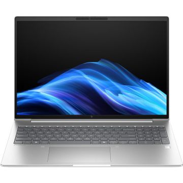 HP Laptop HP EliteBook 6 G1i 16, Procesor Intel® Core™ Ultra 7 255U (12M Cache, pana la 5.2 GHz), 16 inch, WUXGA, 16GB DDR5, 512GB SSD, Intel Graphics, Windows 11 Pro, Argintiu