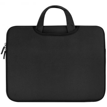 Hurtel Geanta laptop universala Hurtel, compatibila 15.6 inch, rezistenta la stropire, neopren, Negru