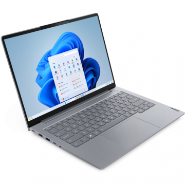 Lenovo Laptop Lenovo ThinkBook 14 G8 IAL, Procesor Intel® Core™ Ultra 5 135H (18M Cache, pana la 4.60 GHz), 14 inch, WUXGA, 16GB DDR5, 512GB SSD, Intel Graphics, No OS, Gri