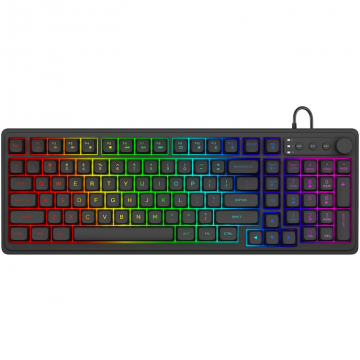 Savio Tastatura Gaming cu fir Savio GALAXIS, USB, QWERTY, Negru
