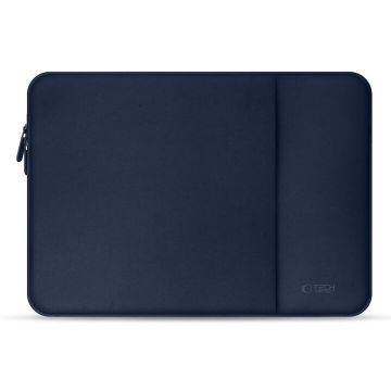 Tech-Protect Husa laptop Tech-Protect Neopren, compatibil 15-16 inch, material elastic, protectie zilnica, Bleumarin