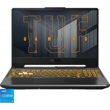 Laptop ASUS Gaming 15.6'' TUF F15 FX506HC, FHD 144Hz, Intel Core i5-11400H, 8GB DDR4, 512GB SSD, GeForce RTX 3050 4GB, No OS, Eclipse Gray