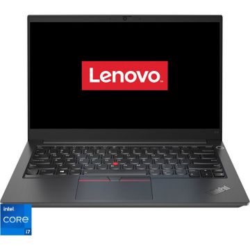 Laptop Lenovo 14'' ThinkPad E14 Gen 2, FHD IPS, Intel Core i7-1165G7, 16GB DDR4, 1TB SSD, Intel Iris Xe, No OS, Black