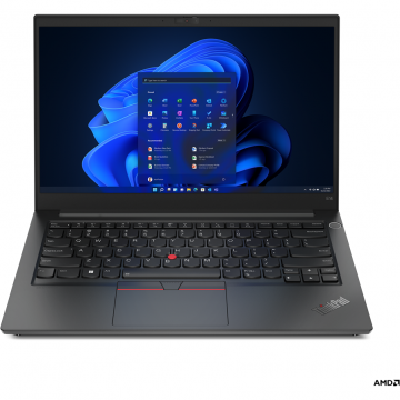 Laptop Lenovo ThinkPad E14 Gen 4, 14 FHD, procesor AMD Ryzen 5 5625U, 16GB RAM, 512GB SSD, AMD Radeon Graphics, Windows 11 Pro, Black