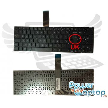 Tastatura Asus K56C layout UK fara rama enter mare