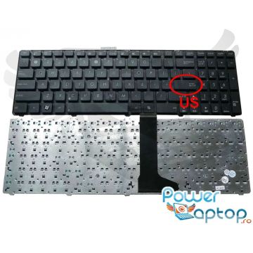 Tastatura Asus U53F layout US fara rama enter mic