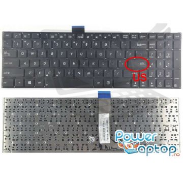 Tastatura Asus X502CB layout US fara rama enter mic