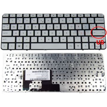 Tastatura HP Mini 210 3000 argintie layout US fara rama enter mic