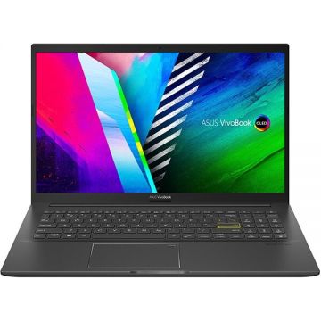 Laptop ASUS Vivobook 15 K513EA cu procesor Intel® Core™ i5-1135G7, 15.6, Full HD, OLED, 8GB, 512GB SSD, Intel Iris Xᵉ Graphics, No OS, Indie Black
