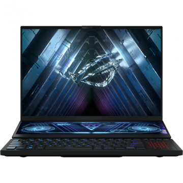 Laptop Gaming ASUS ROG Zephyrus Duo 16 cu procesor AMD Ryzen 9 6900HX pana la 4.90 GHz, 16, QHD+, 165Hz, 32GB, 2TB + 2TB, NVIDIA GeForce RTX 3080 8GB GDDR6, Windows 11 Home