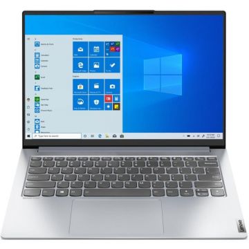 Laptop Lenovo 14'' Yoga Slim 7 Pro 14ACH5 O, 2.8K OLED 90Hz, Procesor AMD Ryzen™ 7 5800H (16M Cache, up to 4.4 GHz), 16GB DDR4, 1TB SSD, Radeon, Win 11 Pro, Light Silver