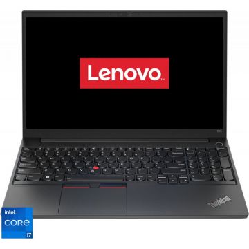 Laptop Lenovo 15.6'' ThinkPad E15 Gen 4, FHD IPS, Procesor Intel® Core™ i7-1255U (12M Cache, up to 4.70 GHz), 16GB DDR4, 512GB SSD, Intel Iris Xe, No OS, Black