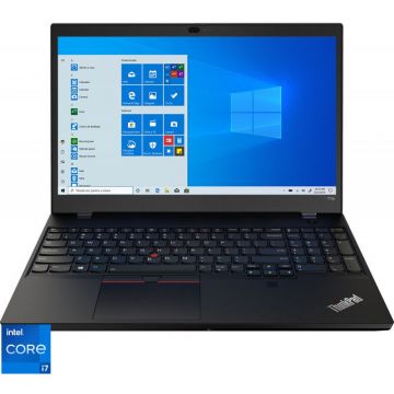 Laptop Lenovo 15.6'' ThinkPad T15p Gen 2, FHD IPS, Procesor Intel® Core™ i7-11800H (24M Cache, up to 4.60 GHz), 16GB DDR4, 512GB SSD, GeForce GTX 1650 4GB, Win 10 Pro, Black