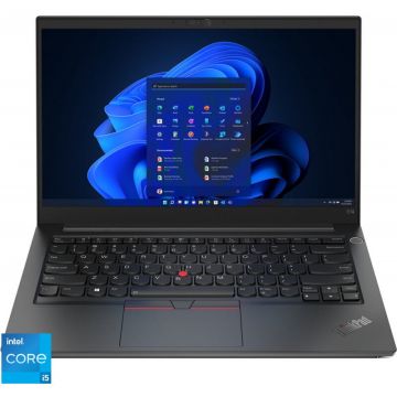 Laptop Lenovo ThinkPad E14 Gen 4, 14 FHD, procesor Intel Core i5-1235U, 16GB RAM, 512GB SSD, Intel Iris Xe Graphics, Windows 11 Pro, Black