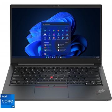 Laptop Lenovo ThinkPad E14 Gen 4, 14 FHD, procesor Intel Core i7-1255U, 16GB RAM, 1TB SSD, Intel Iris Xe Graphics, Windows 11 Pro, Black