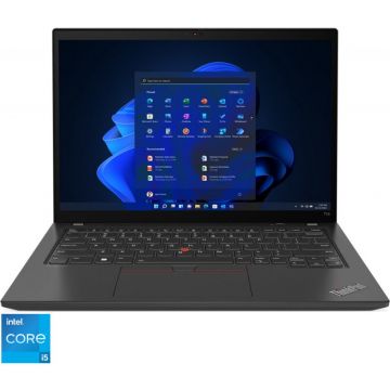Laptop Lenovo ThinkPad T14 Gen 3, 14 WUXGA, procesor Intel Core i5-1240P, 16GB RAM, 512GB SSD, Intel Iris Xe Graphics, Windows 11 Pro, Thunder Black