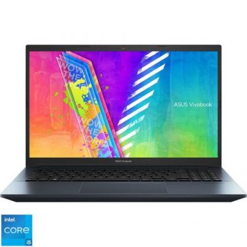 Laptop Asus VivoBook Pro 15 OLED K3500PA-L1318 (Procesor Intel® Core™ i5-11300H (8M Cache, up to 4.40 GHz, with IPU) 15.6inch FHD, 8GB, 512GB SSD, Intel Iris Xe Graphics, Albastru)