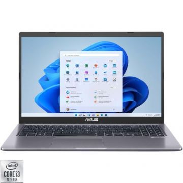 Laptop ASUS X515FA, Procesor Intel® Core™ i3-10110U, 15.6inch Full HD, 8GB, 256GB SSD, Intel® UHD Graphics, Windows 11 Home S, Gri