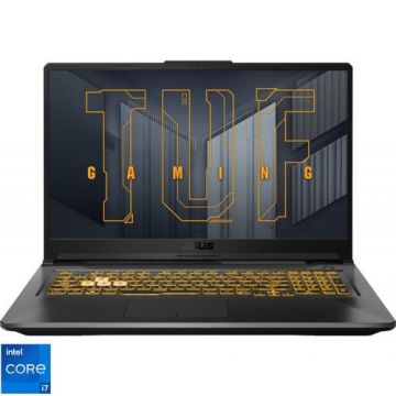 Laptop Gaming Asus TUF F17 FX706HE-HX035 (Procesor Intel® Core™ i i7-11800H (24M Cache, up to 4.60 GHz), 17.3inch FHD 144Hz, 8GB, 1TB SSD, nVidia GeForce RTX 3050 Ti @4GB, Negru)