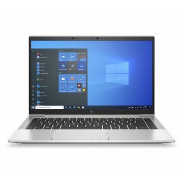 Laptop HP EliteBook 840 G8 (Procesor Intel Core i7-1165G7 (12M Cache, up to 4.70 GHz), 14inch FHD, 16GB, 512GB SSD, Intel Iris Xe Graphics, Win10 Pro, FPR, Argintiu)