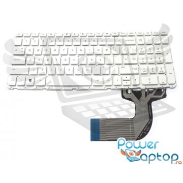 Tastatura alba HP 250 G3 layout US fara rama enter mic