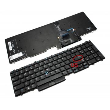 Tastatura Dell Latitude E5550 iluminata layout US fara rama enter mic