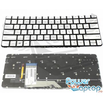Tastatura HP Spectre X360 Argintie iluminata backlit