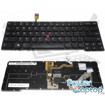 Tastatura Lenovo Thinkpad X1 Carbon Gen 2 2014 iluminata layout US fara rama enter mic
