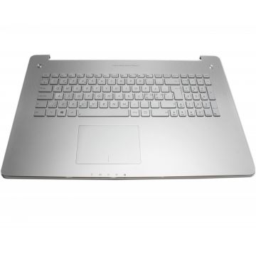 Tastatura Asus 13NB0201AM0411 argintie cu Palmrest argintiu iluminata backlit