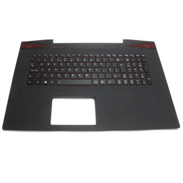 Tastatura Lenovo IdeaPad Y70 70 neagra cu Palmrest negru iluminata backlit