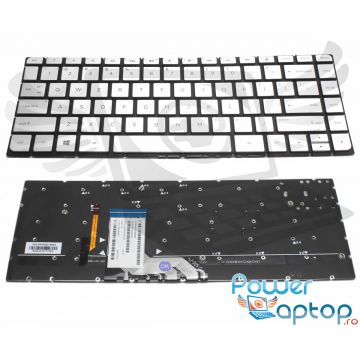 Tastatura HP Spectre 15 AP Argintie iluminata backlit