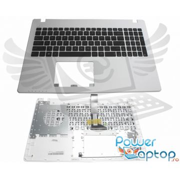 Tastatura Asus F550JX neagra cu Palmrest alb