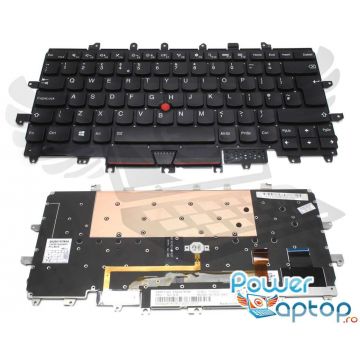 Tastatura Lenovo SN20K74706AA iluminata layout UK fara rama enter mare