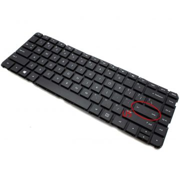Tastatura neagra HP Pavilion 14 B layout US fara rama enter mic