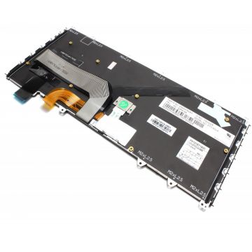 Tastatura Lenovo 14P3UA171GBPE9 neagra cu rama argintie iluminata backlit