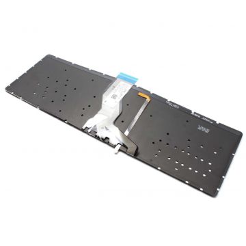 Tastatura Neagra HP 15-bw001AX iluminata verde layout US fara rama enter mic