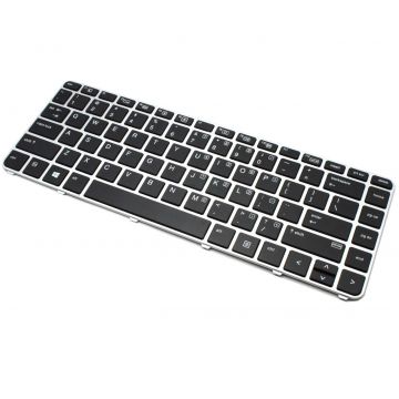Tastatura HP EliteBook 745 G3 Neagra cu Rama Argintie